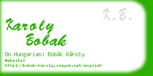 karoly bobak business card